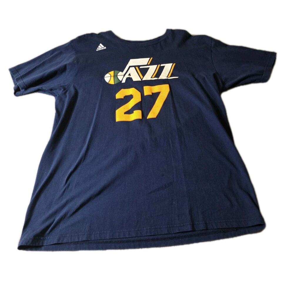 Utah Jazz #27 Rudy Gobert adidas GO-TO TEE T-shirt Mens XL NBA Navy Blue